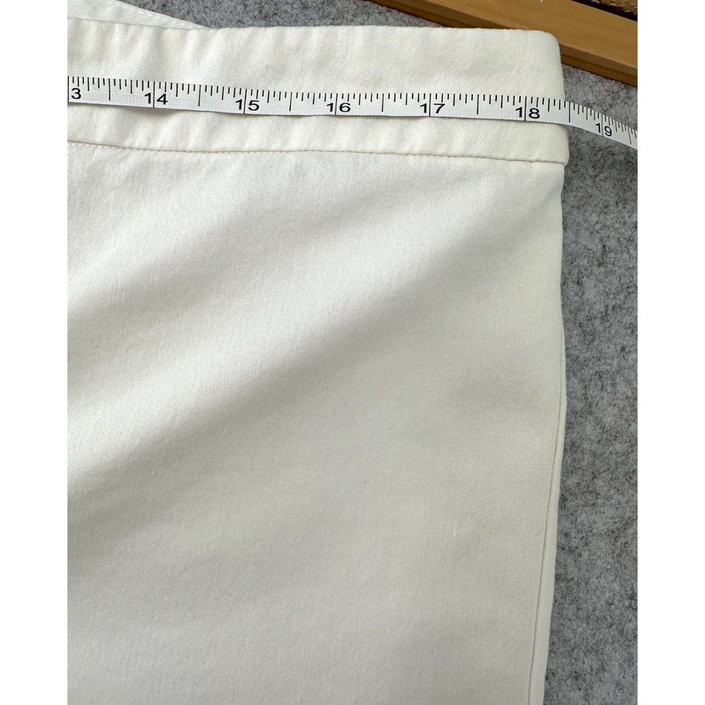 Sigrid Olsen Innovator Pants Cotton Stretch Ivory Flared Leg Women's XL Vintage - Picture 6 of 10
